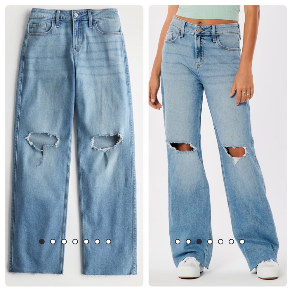 Hollister High-Rise Baggy Wide-Leg Jeans
